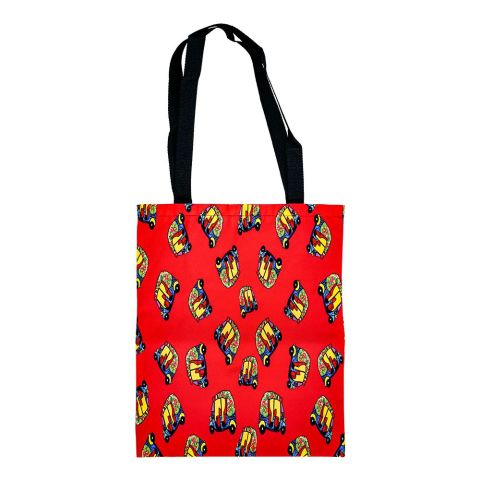 Star Shine Truck Art, Rickshaw Tote Bag, Pink, TB002