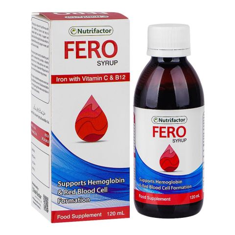 Nutrifactor Fero Syrup - Supports Hemoglobin & Red Blood Cell Formation, 120ml