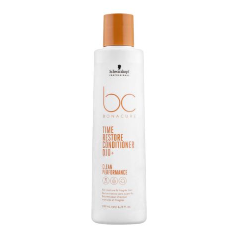 Schwarzkopf BC Bonacure Q10 + Clean Performance Time Restore Conditioner, For Mature & Fragile Hair, 200ml