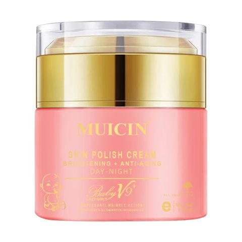 Muicin Baby V9 + Brightening + Anti Aging Day-Night Skin Polish Cream, For All Skin Types, 50g