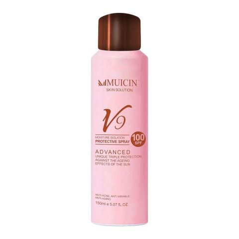 Muicin V9 Moisture Isolation SPF-100 Protective Spray, Anti-Acne, Anti-Wrinkle, Anti-Aging, 150ml