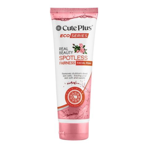 Cute Plus Eco Series Real Beauty Spotless Fairness Facial Foam, For All Skin Types, 100ml