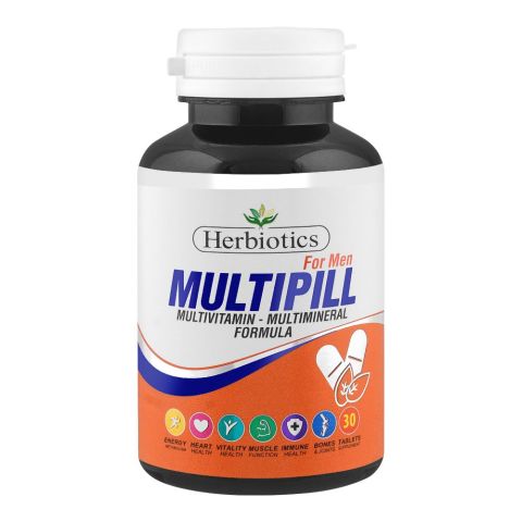 Herbiotics Multipill For Men, Dietary Supplement, 30-Pack