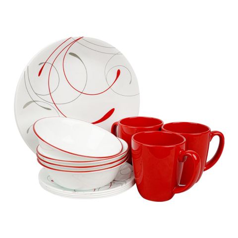 Corelle Classic Dinnerware Set, Splendor 16-Pack, 16S-SPD-PH