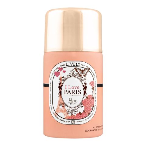 Lively Paris I Love Paris Body Spray, For Men, 250ml