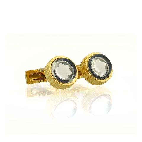 M-B Cufflinks For Men, Golden, C-19