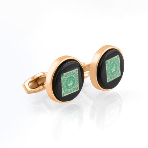 RLX Cufflinks For Men, Rose Gold, C-44