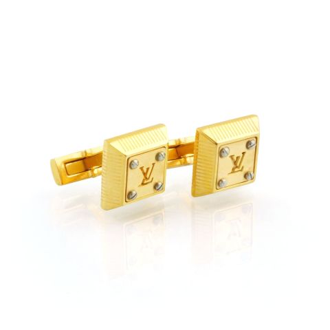 L-V Cufflinks For Men, Golden, CB-17