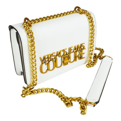 VRS Clutch, White, With Golden Chain, AV029