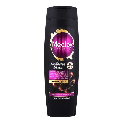 Meclay London 10 Nourishing Oils Lustrous Shine Shampoo, For Shiny Hair, 360ml