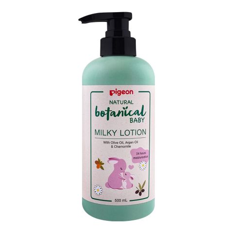 Pigeon Natural Botanical Olive Oil, Argan Oil & Chamomile Baby Milk Lotion, 500ml