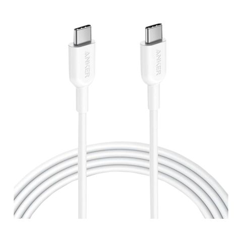 Aukey Impulse Braided CC 0.9m Nylon Braided USB-C To C Cable, White, CB-CD45