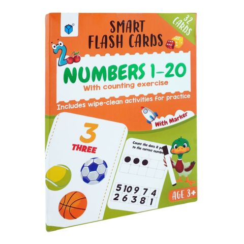 Smart Flash Card Number, 1-20 Book With Counting Exercise