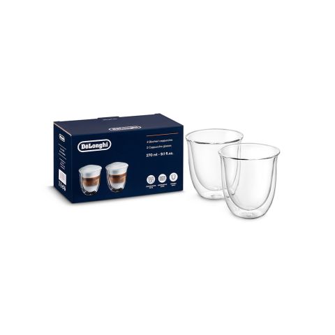 DeLonghi Cappuccino Glasses, 2x 190ml, DLSC311