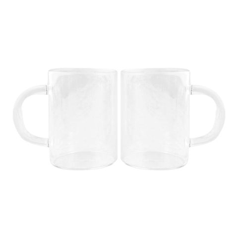 DeLonghi Glass Coffee Mugs, 2x 250ml, DLSC320