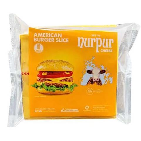 Nurpur American Burger Cheese Slice, 10-Pack