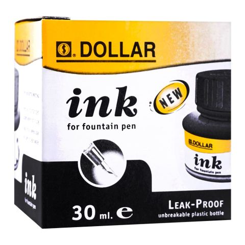 Dollar Ink For Fountain Pen Black, 30ml, PP30