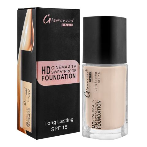 Glamorous Face HD Cinema & TV Waterproof Long Lasting Foundation, 06 White Ivory, GF7822