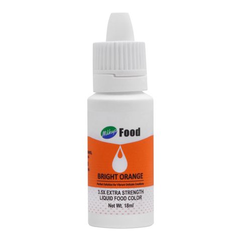 Milkyz Food Color, Bright Orange, 18ml