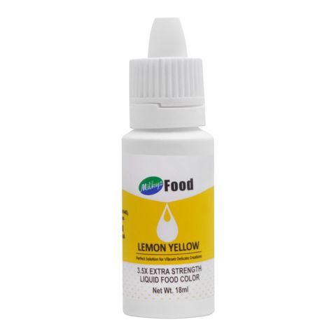 Milkyz Food Color, Lemon Yellow, 18ml