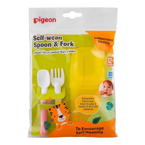 Pigeon Self-Wean Spoon & Fork, For 12+ Months, D79684