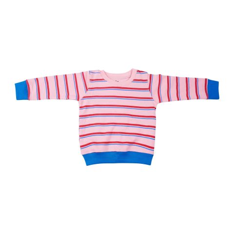 The Nest Let's Draw Big Striped Fleece Sweatshirt