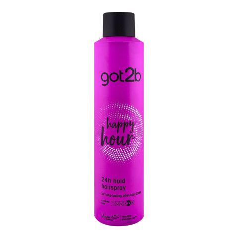 Schwarzkopf Got2b happy Hour 24 Hour Hold Vegan Hair Spray, Level 5, 300ml