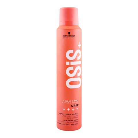 Schwarzkopf Osis+ Grip Volume & Body Extra Strong Mousse, 200ml