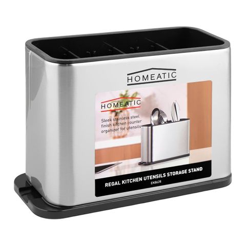 Homeatic Regal Kitchen Utensils Storage Stand, Silver, EK-8628