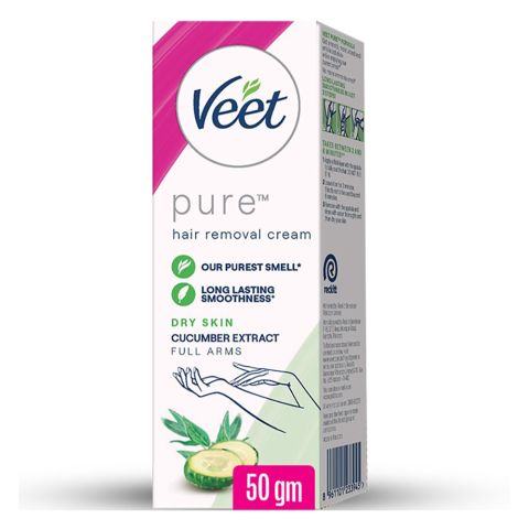 Veet Pure Cucumber Extract Dry Skin Hair Removal Cream, 50ml