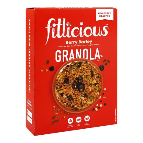 Fitlicious Berry Barley Granola Flakes, 370g