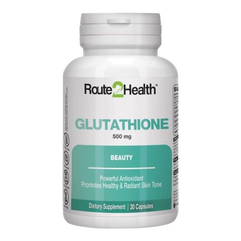 Route 2 Health Glutathione 500mg Capsule, 30-Pack