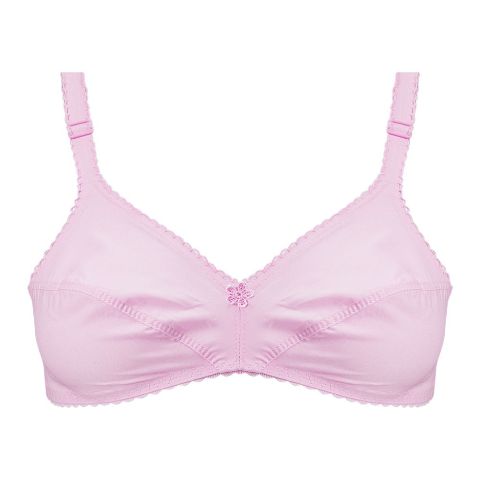 BeBelle Basic Cotton Bra, Orchid Pink B Cup, 1554