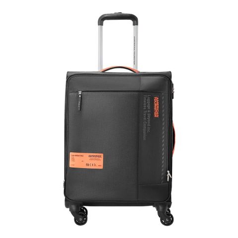 American Tourister Marina 4W Spinner Trolley Bag, 58.5x41x25 cm, Black