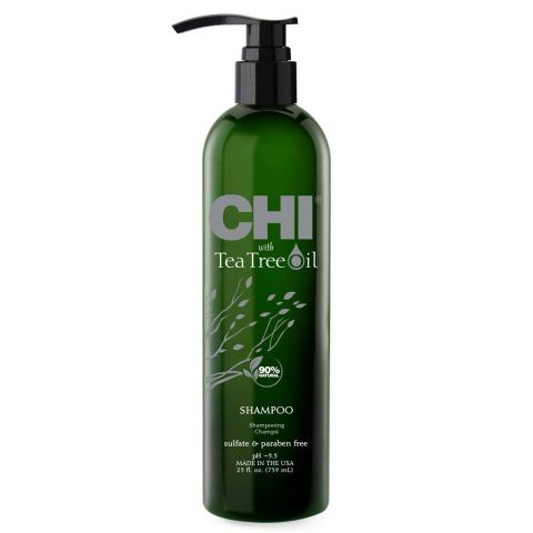 CHI Tea Tree Oil 90% Natural Sulfate & Paraben Free Shampoo, 739ml