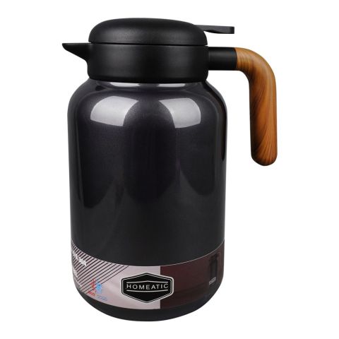 Homeatic Steel Thermos, 2 Liter Capacity, Grey, HKD-9046