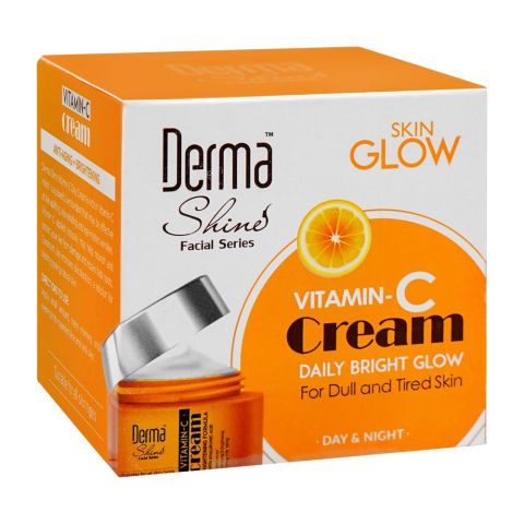 Derma Shine Skin Glow Day & Night Vitamin-C Cream, For Dull & Tired Skin, 50g