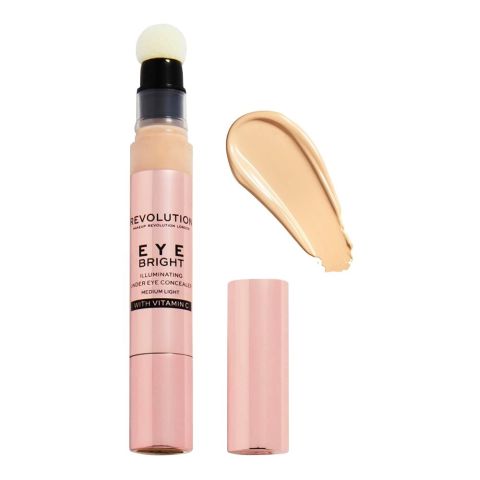 Makeup Revolution Eye Bright Illuminating Under Eye Concealer, Medium Light