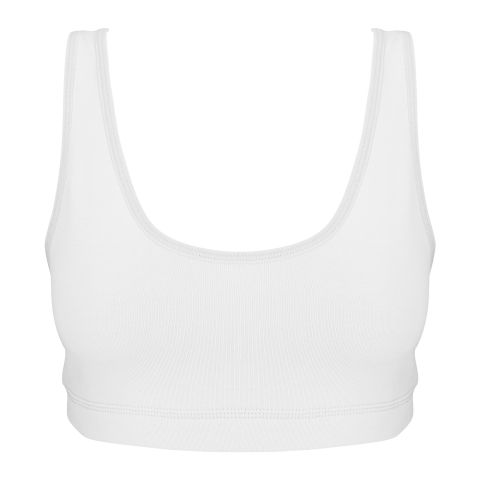 IFG Cotton Racer Back Top Bra, White