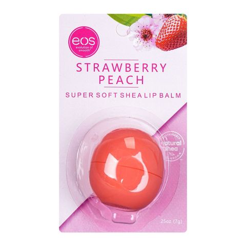 EOS Evolution Of Smooth Strawberry Peach Super Soft Shea Lip Balm, 7g