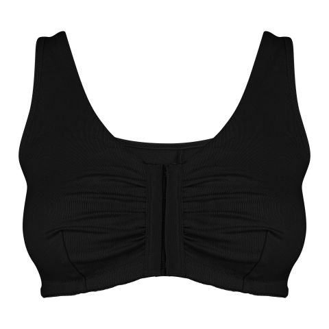 IFG Cotton Front Open Bra, Black