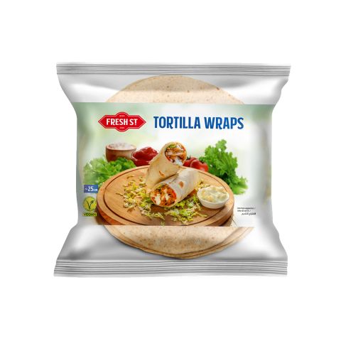 Fresh Street Tortilla Wraps 25cm, 1.08 KG, 18-Pack