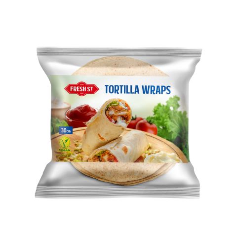 Fresh Street Tortilla Wraps 30cm, 18-Pack, 1.44 KG