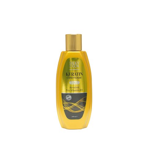 Silky Cool Gold Keratin & Pro-Vitamin B5 Keratin Conditioner, 250ml