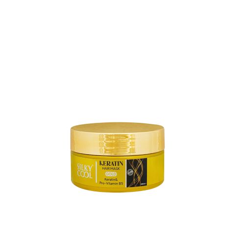 Silky Cool Gold Keratin & Pro-Vitamin B5 Keratin Hair Mask, 200ml