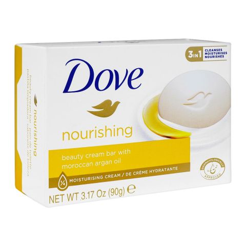 Dove Nourishing Soap, With Moroccan Argan Oil, 90g