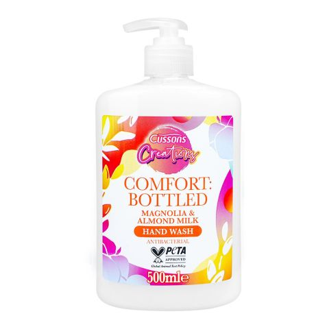 Cussons Creations Comfort Bottled Magnolia & Almond Milk Antibacterial Hand Wash, 500ml