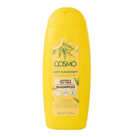 Cosmo Lemon & Tea Tree Anti-Dandruff Shampoo, Reduce Hair Fall, 400ml