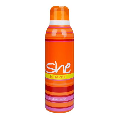 She Is Happy Deodorant Spray, For Women, 200ml