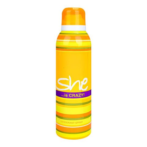 She Is Crazy Deodorant Spray, For Women, 200ml